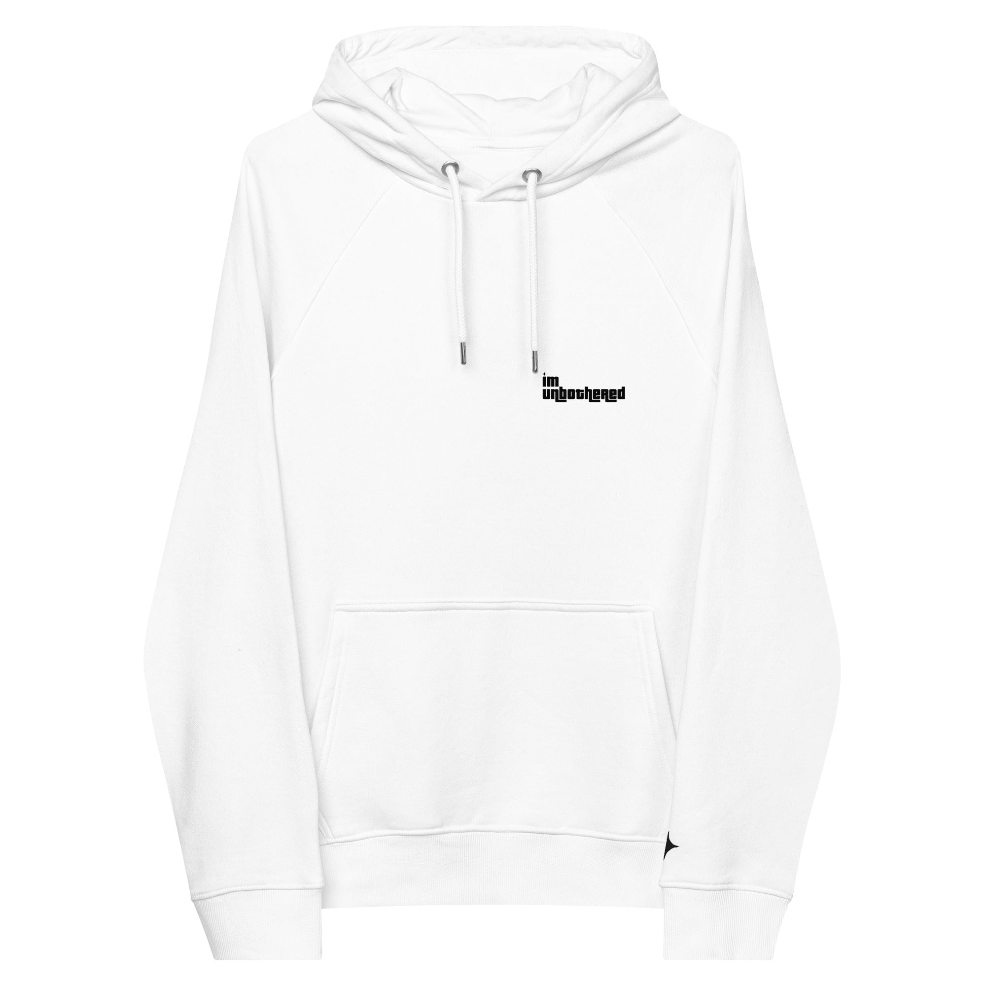 White hoodie with unisex design, minimalist white sweatshirt, and cozy winter pullover style.